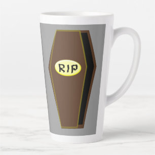 RIP Halloween Coffin of Doom Latte Mug