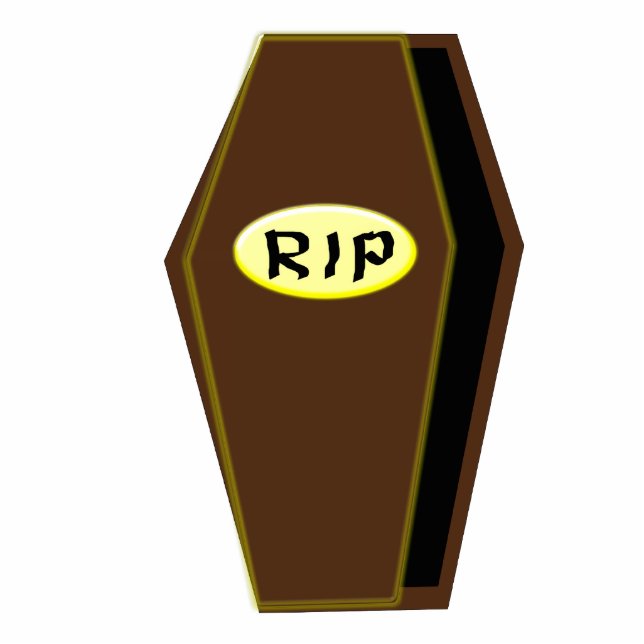 RIP Halloween Coffin of Doom Photo Sculpture (Front)