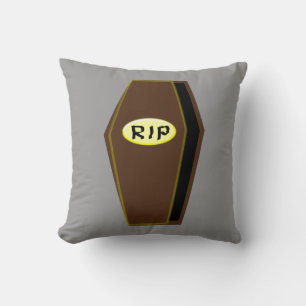 RIP Halloween Coffin of Doom Pillow
