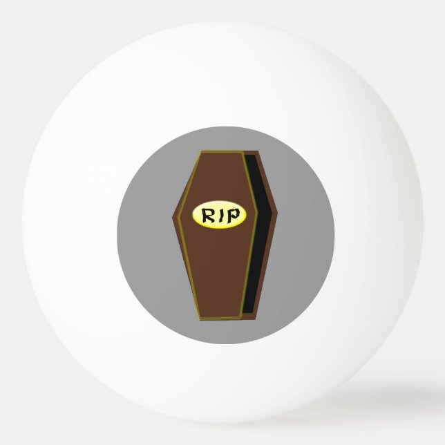 RIP Halloween Coffin of Doom Ping Pong Ball (Front)