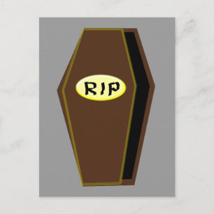 RIP Halloween Coffin of Doom Postcard