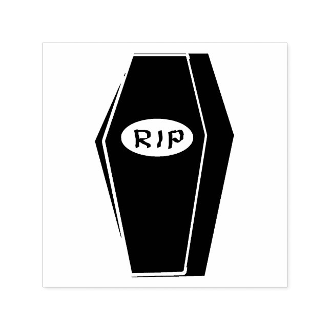 RIP Halloween Coffin of Doom Self Inking Stamp (Design)