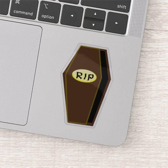 RIP Halloween Coffin of Doom Shaped (Detail)