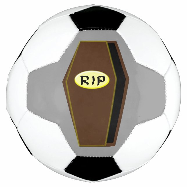RIP Halloween Coffin of Doom Soccer Ball (Front)