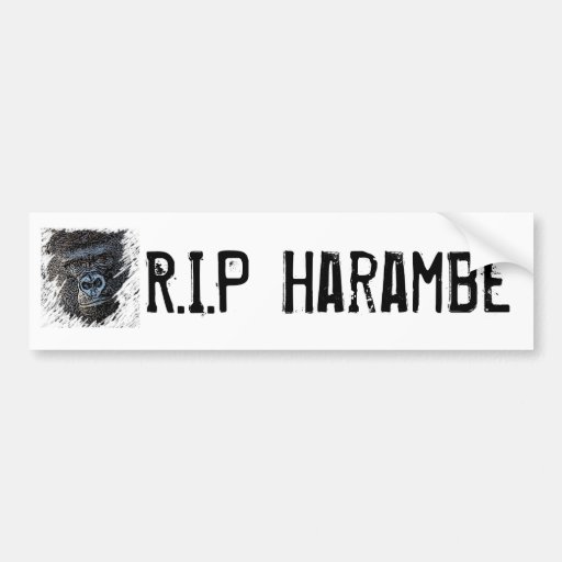 Image of RIP Harambe Bumper Sticker