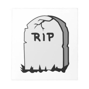 Rip Head stone Notepad