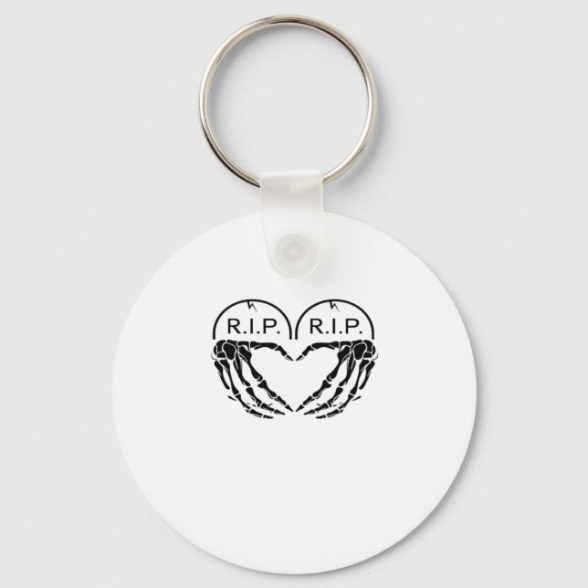 Rip, Heart Shaped Design Made From Gravestones, An Key Ring (Front)