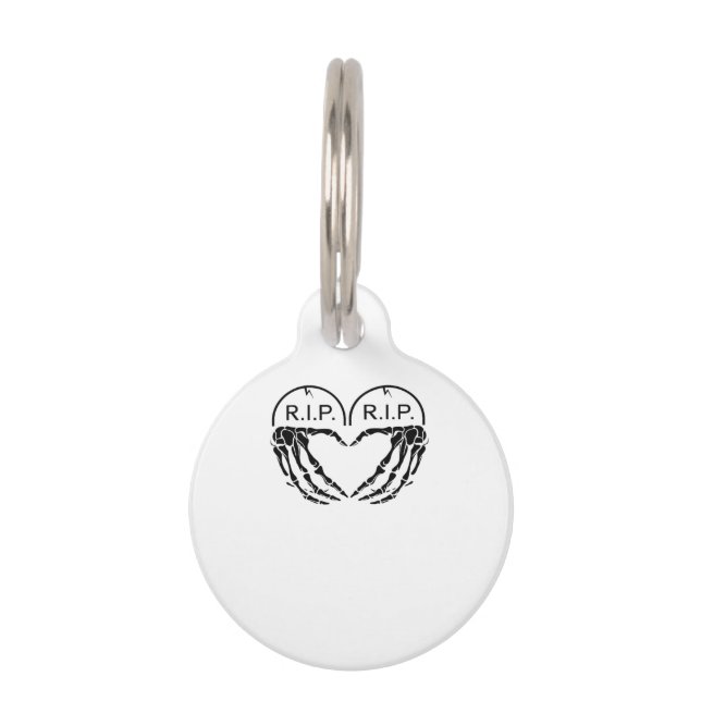 Rip, Heart Shaped Design Made From Gravestones, An Pet Tag (Front)