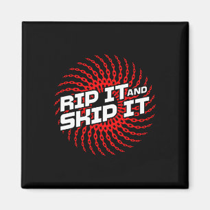 Rip It And Skip It Funny Disc Golf Ultimate Throw Magnet