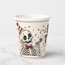 RIP My Twenties 30th Birthday Skeleton Paper Cups