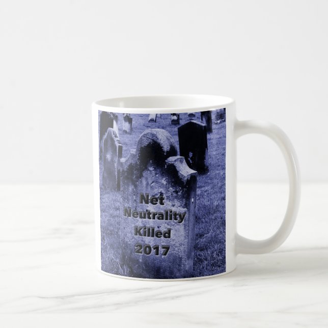 RIP Net Neutrality Gravestone Coffee Mug (Right)