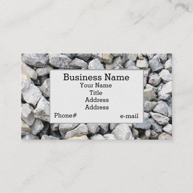 Rip Rap Limestone Design Business Card (Front)