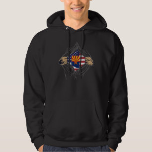 Rip Reveal Us Citizen Proud America State Flag Ari Hoodie
