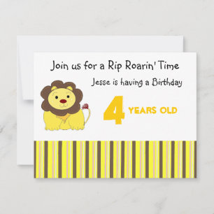Rip Roarin' Birthday Invitation