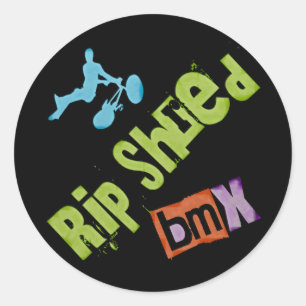 Rip Shred BMX Classic Round Sticker