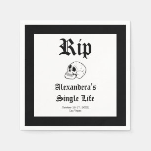 Rip Single Life Til Death Do Us Party Bachelorette Napkin