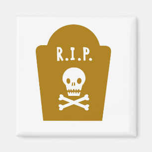 RIP Skull Magnet