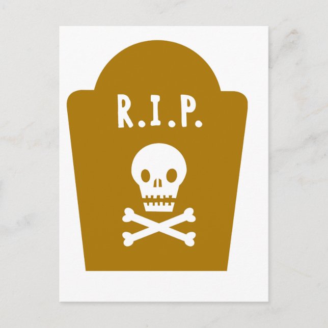 RIP Skull Postcard (Front)