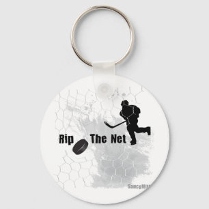 Rip the Net Hockey Key Ring
