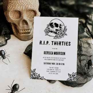 RIP Thirties 40th Birthday Invitation