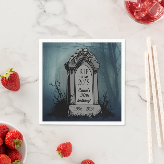 RIP to My 20s Birthday Party Napkin (Insitu)