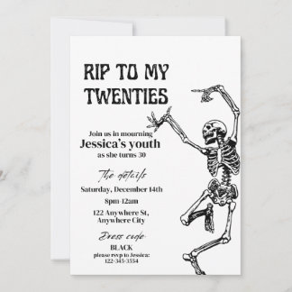 RIP to My Twenties Birthday Party Invite