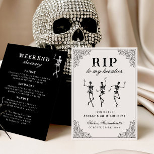 RIP To My Twenties Birthday Weekend Invitation