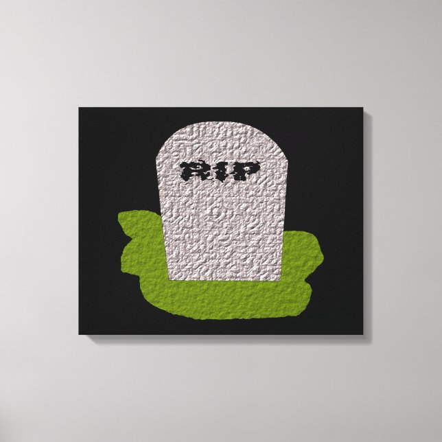 RIP Tombstone Canvas Print (Front)