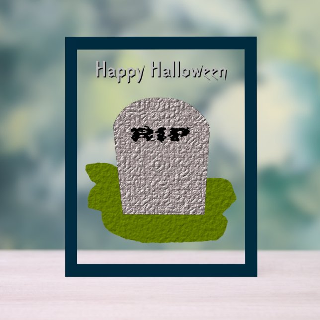 RIP Tombstone Custom Acrylic Sign (Neutral)