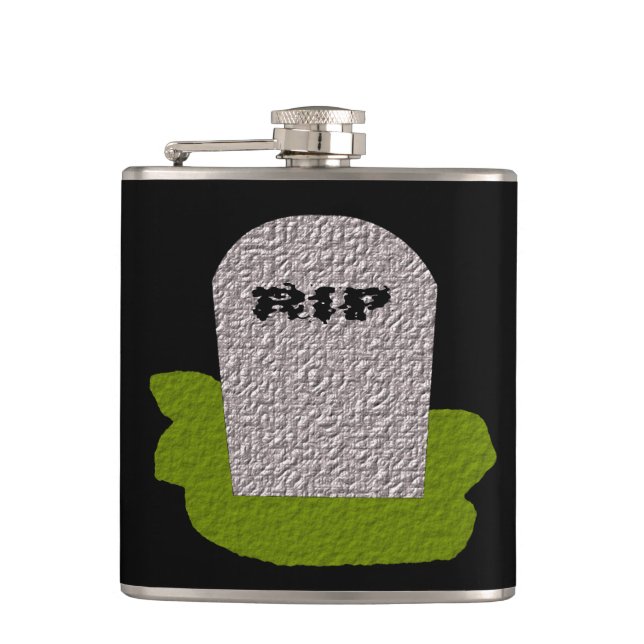 RIP Tombstone Flask (Front)