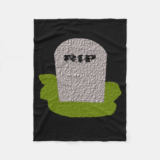 RIP Tombstone Fleece Blanket (Front)