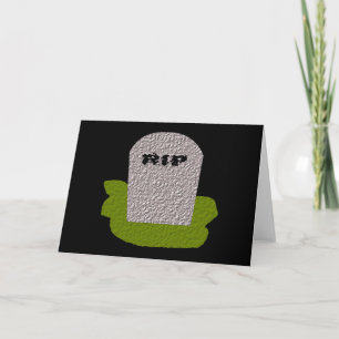 RIP Tombstone Greeting card