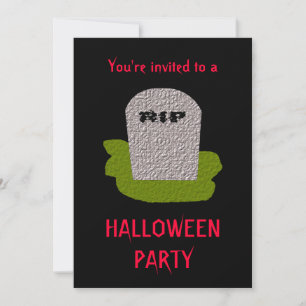 RIP Tombstone Halloween Party Customisable Invitat Invitation
