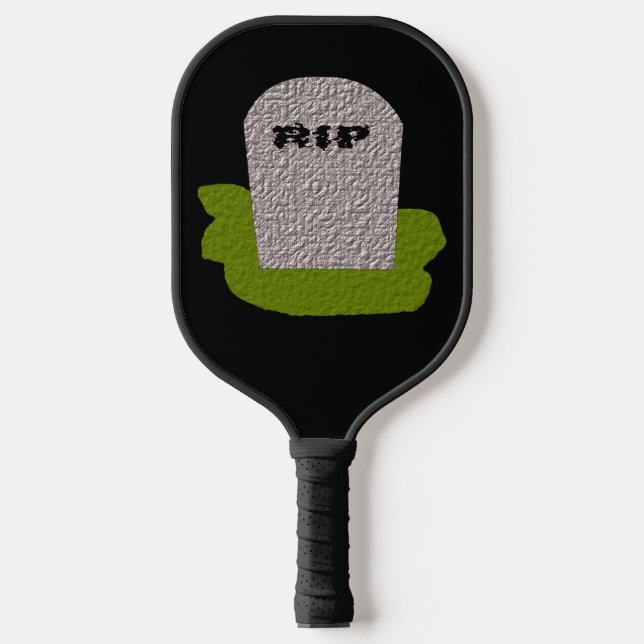 RIP Tombstone Halloween Pickleball Paddle (Front)