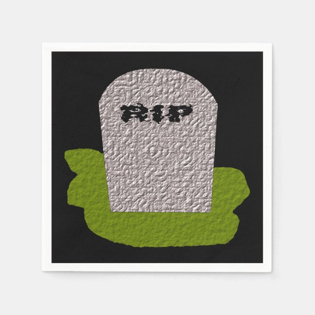 RIP Tombstone Paper Napkins (Front)