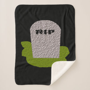 RIP Tombstone Sherpa Blanket