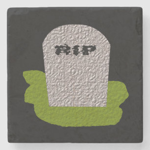 RIP Tombstone Stone Coaster
