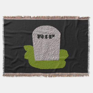RIP Tombstone Throw Blanket