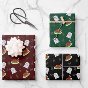 RIP Turkey Christmas Wrapping Paper Set