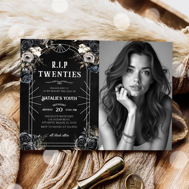 RIP Twenties 30th Birthday Death to my Youth Invitation (Creator Uploaded)