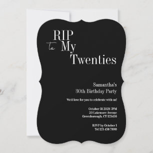 RIP Twenties 30th Birthday Party Invitation