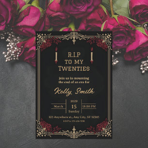 RIP Twenties Fun 30th Birthday Invitation