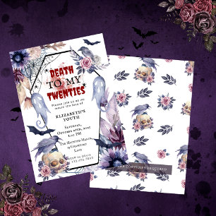 RIP twenties Gothic Halloween Milestone birthday  Invitation