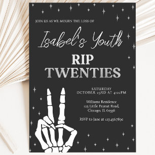 RIP Twenties Halloween Birthday Invitation