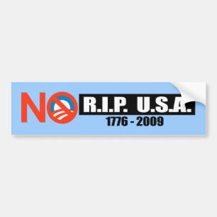 RIP USA - 1776 TO 2009 BUMPER STICKER