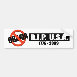 RIP USA - 1776 TO 2009 BUMPER STICKER