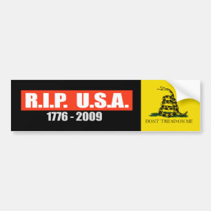 RIP USA - 1776 TO 2009 T-shirt Bumper Sticker