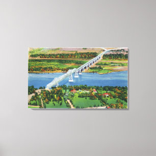 Rip Van Winkle Bridge over Hudson River Canvas Print