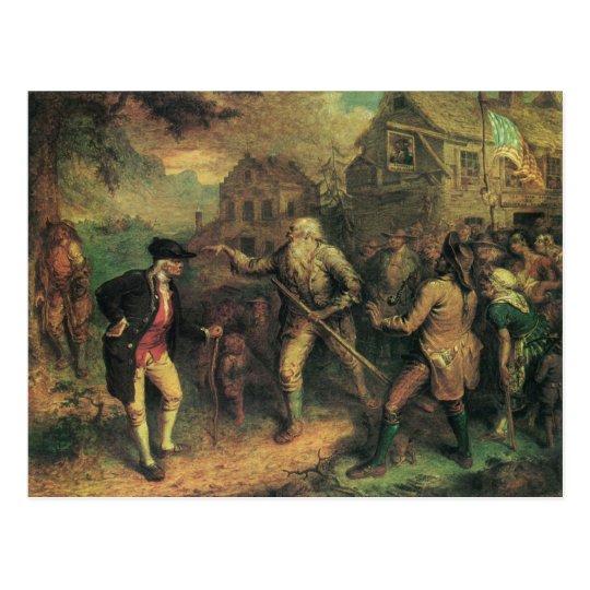 Rip Van Winkle in the Village Square Postcard