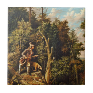Rip Van Winkle with His Hound Tile